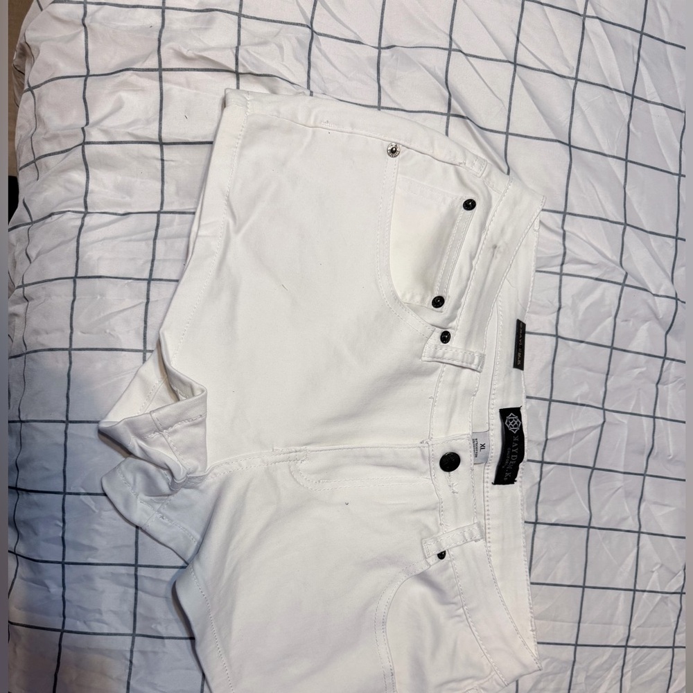 Elegant White Denim Shorts for Women
